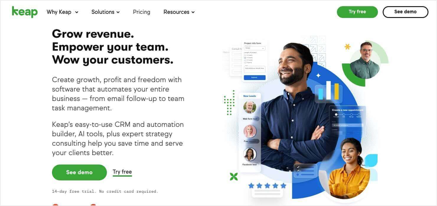 keap-homepage - OptinMonster Homepage for Keap CRM for small businesses