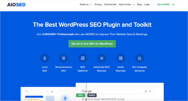 aioseo woocommerce plugin - OptinMonster aioseo homepage-min