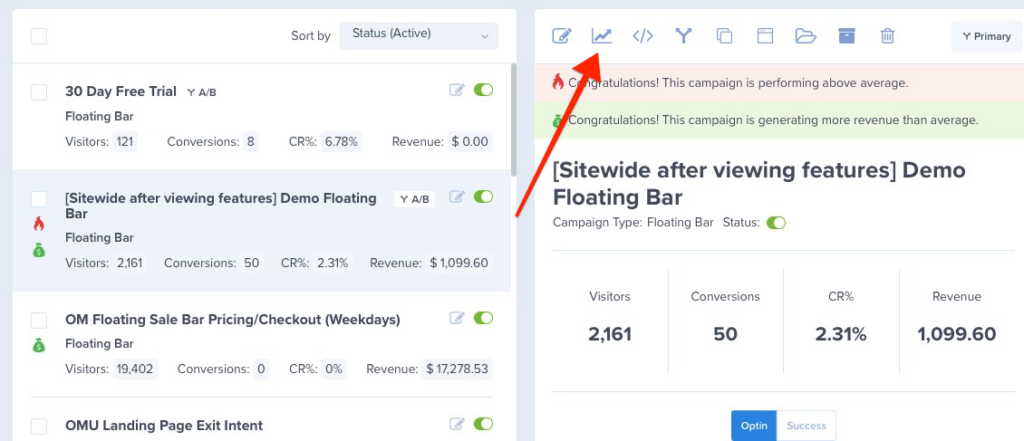 OptinMonster Campaign Dashboard - OptinMonster OptinMonster Campaign Dashboard