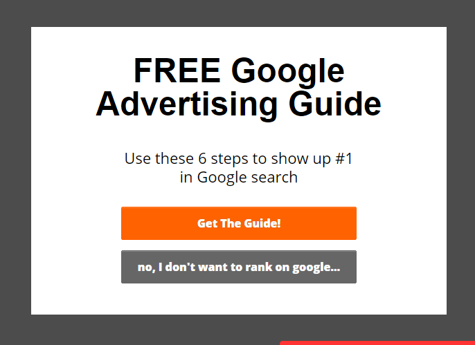 FitSmallBusiness targeted offer for Google Advertising Guide - OptinMonster FitSmallBusiness targeted offer for Google Advertising Guide