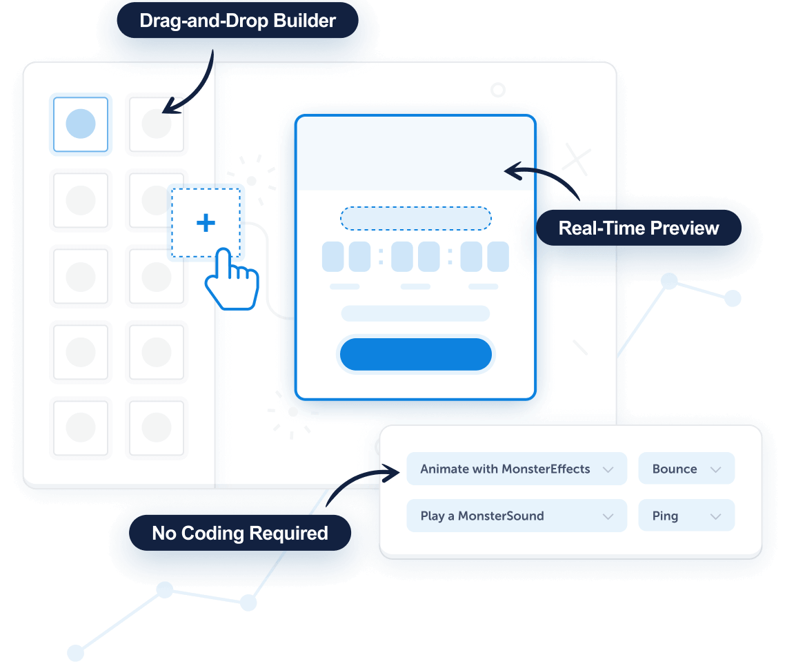 Fully-Customizable2x - OptinMonster MonsterEffects™ adds striking animations and sounds to your OptinMonster campaigns that are easy to customize and split test.