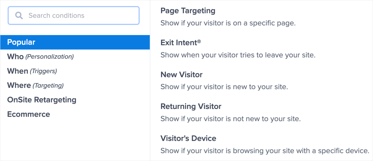 mailchimp_om display rules-min - OptinMonster mailchimp popup shopify