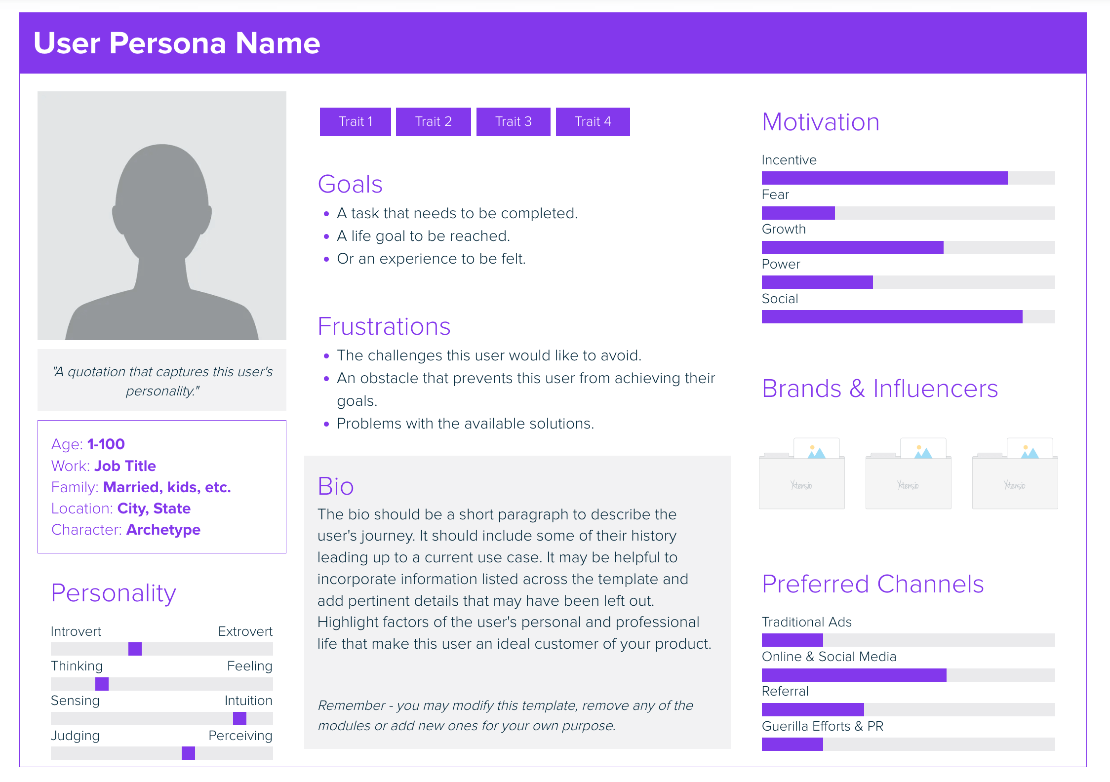 Xtensio Buyer Persona Templates - OptinMonster Xtensio Buyer Persona Templates